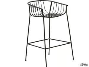 JEANETTE - Steel stool with armrests _ SP01