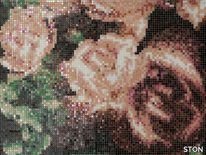 BOUQUET ROSE - Indoor/outdoor glass mosaic _ STON