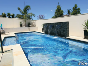 BLUE BUBBLE - Glass Pool liner _ STON