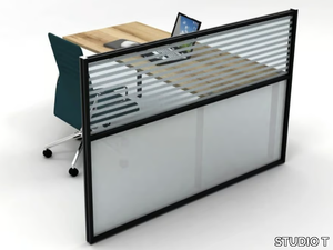 INUNO - Methacrylate and aluminium desktop partition _ STUDIO T