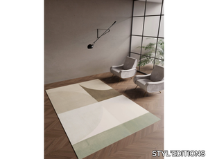 PITTORICA - Rectangular polyester fibre rug with geometric shapes _ STYL’EDITIONS