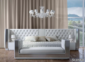 IMPERO - Leather bed with tufted headboard _ Scandal