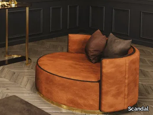 MADEMOISELLE LINEA - Upholstered leather armchair _ Scandal