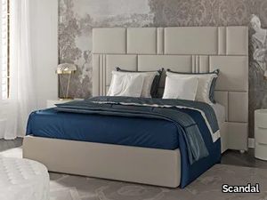 MYFAIR - Nabuk double bed with upholstered headboard _ Scandal