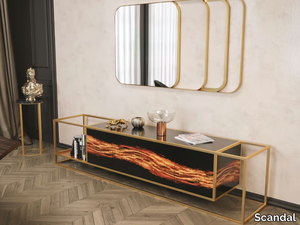 FLAVE - Sideboard in lacquered wood with metal structure _ Scandal