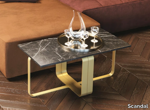 UYOU - Low rectangular Nero Marquina marble coffee table _ Scandal