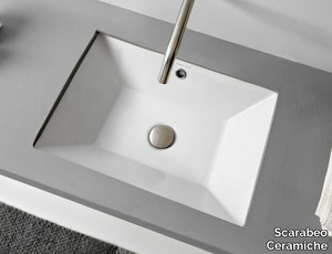 TEOREMA 2.0 - Undermount rectangular ceramic washbasin _ Scarabeo Ceramiche