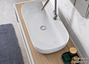 GLAM - Countertop rectangular ceramic washbasin _ Scarabeo Ceramiche