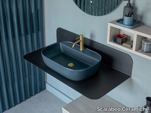 PLANA - Plate washbasin countertop _ Scarabeo Ceramiche