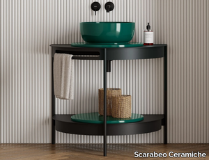 SESTO - Metal console sink _ Scarabeo Ceramiche