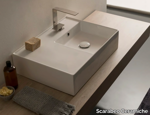 TEOREMA 2.0 - Countertop ceramic washbasin _ Scarabeo Ceramiche