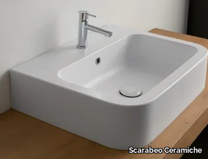 NEXT 60B - Countertop rectangular ceramic washbasin _ Scarabeo Ceramiche