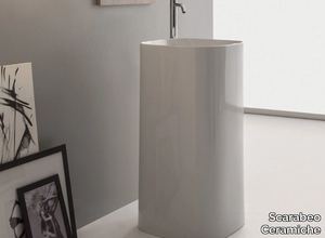 MOON - Freestanding ceramic washbasin _ Scarabeo Ceramiche