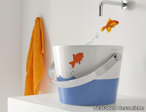 BUCKET - Ceramic washbasin for children _ Scarabeo Ceramiche