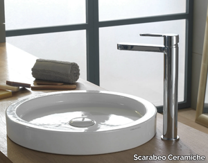 BUCKET - Countertop round ceramic washbasin _ Scarabeo Ceramiche