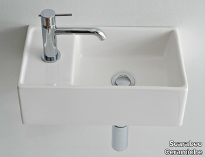 TEOREMA 41X23R - Rectangular ceramic handrinse basin _ Scarabeo Ceramiche