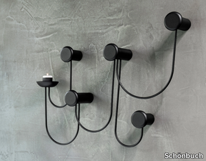 PINA - Wall-mounted powder coated steel coat rack _ Schönbuch