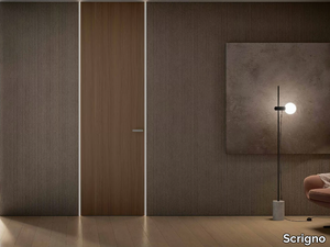 CONTROLUCE - Flush-fitting swing door with integrated LED lighting _ Scrigno