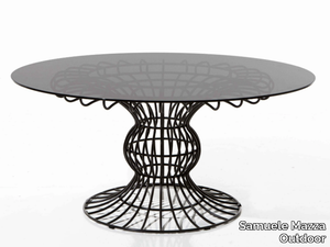 SIRIO - Round iron dining table _ Samuele Mazza Outdoor