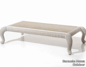 ANTARES - Low woven wicker garden side table _ Samuele Mazza Outdoor