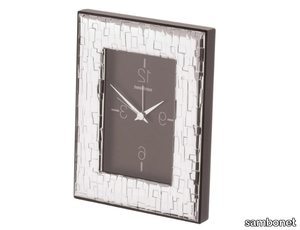 SKIN - Table-top silver clock _ sambonet