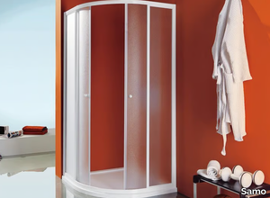 CIAO - Corner semicircular shower cabin with tray _ Samo