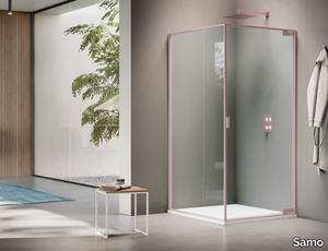 PYXIS - Pivoting hinged door only for corner with fixed wall _ Samo