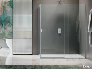 PYXIS - Two-leaf sliding door only for corner with fixed wall _ Samo