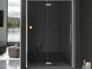 ZENITH - Rectangular tempered glass shower cabin with hinged door _ Samo