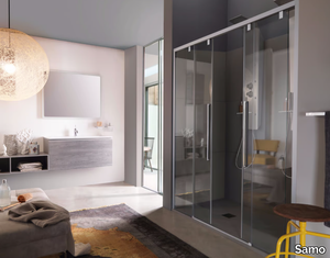 ACRUX - Niche rectangular shower cabin with sliding door _ Samo