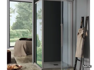 ACRUX - Rectangular shower cabin with hinged door _ Samo