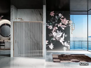 DUOMO - Niche tempered glass shower cabin with sliding door _ Samo