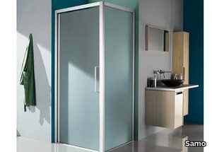 EUROPA SP - Corner shower cabin with hinged door _ Samo