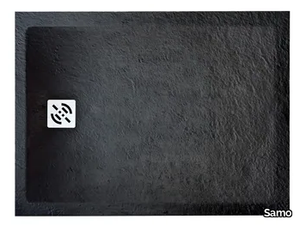 STONE - Black stone shower tray _ Samo