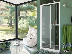 CEE ART - Niche tempered glass shower cabin with folding door _ Samo