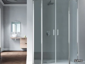 POLARIS - 2 places niche tempered glass shower cabin _ Samo