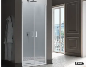 POLARIS - Niche tempered glass shower cabin with hinged door _ Samo