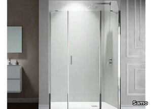 POLARIS - Niche tempered glass shower cabin with hinged door _ Samo