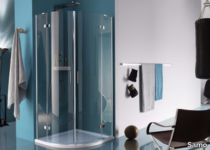 GRAND POLARIS - Semicircular shower cabin with hinged door _ Samo