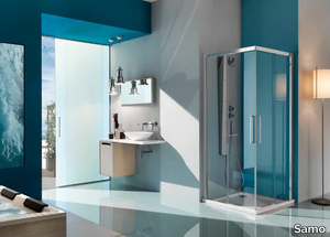 EUROPA SP - Corner shower cabin with sliding door _ Samo