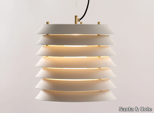 MAIJA - LED pendant lamp with metallic lampshade _ Santa & Cole