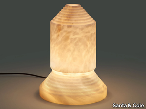 BABEL - LED alabaster table lamp with dimmer _ Santa & Cole