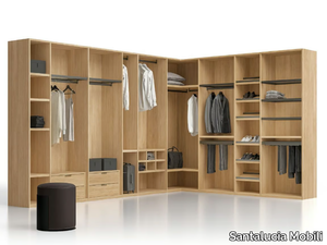 NAKED - Sectional wooden walk-in wardrobe _ Santalucia Mobili