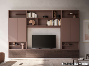 HND065 - Sectional wooden storage wall _ Santalucia Mobili