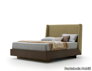 LIBECCIO - Wooden double bed with upholstered headboard _ Santalucia Mobili