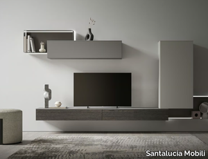 LIQUID - Sectional wooden storage wall _ Santalucia Mobili