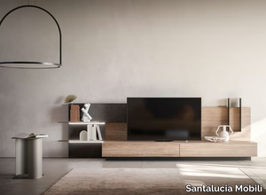 SCACCO - Sectional wooden storage wall _ Santalucia Mobili