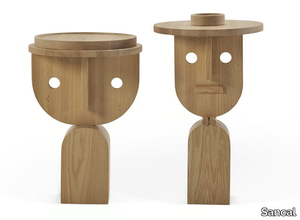 FACES - Round oak coffee table _ Sancal