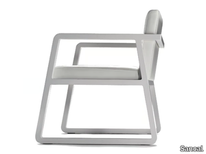 MIDORI - Sled base easy chair with armrests _ Sancal