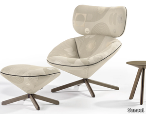 TORTUGA - Fabric armchair with headrest with 4-spoke base _ Sancal